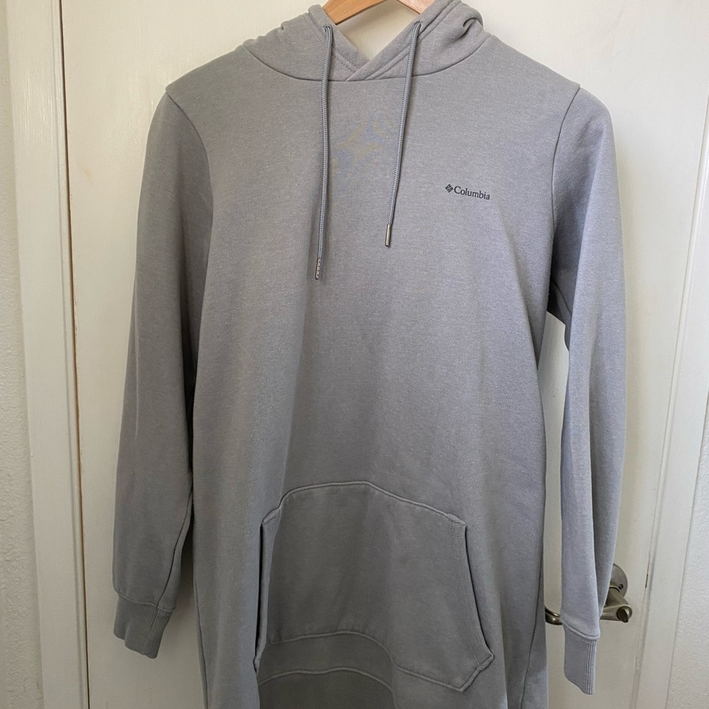 Columbia Women Gray Sweatshirt Hoodie Dress (size medium)